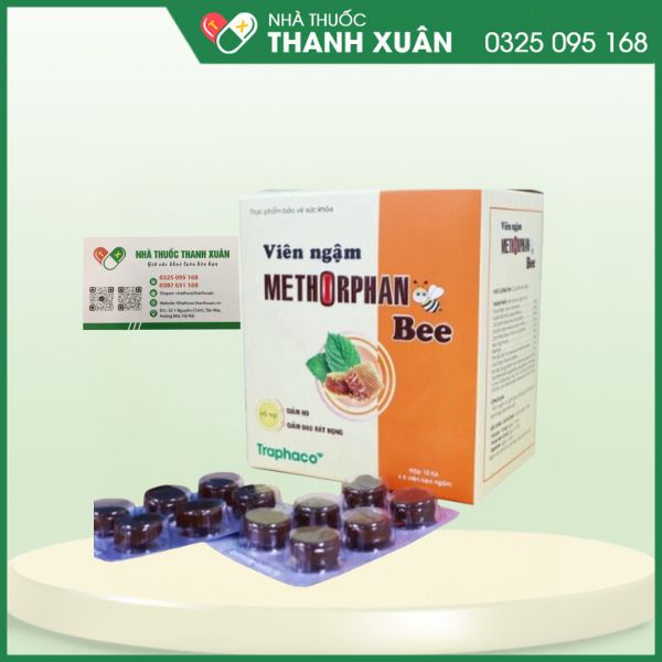 Viên ngậm Methorphan Bee - Hỗ trợ giảm ho, giảm đau rát họng